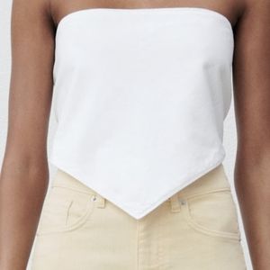 ZARA White Bandana Top